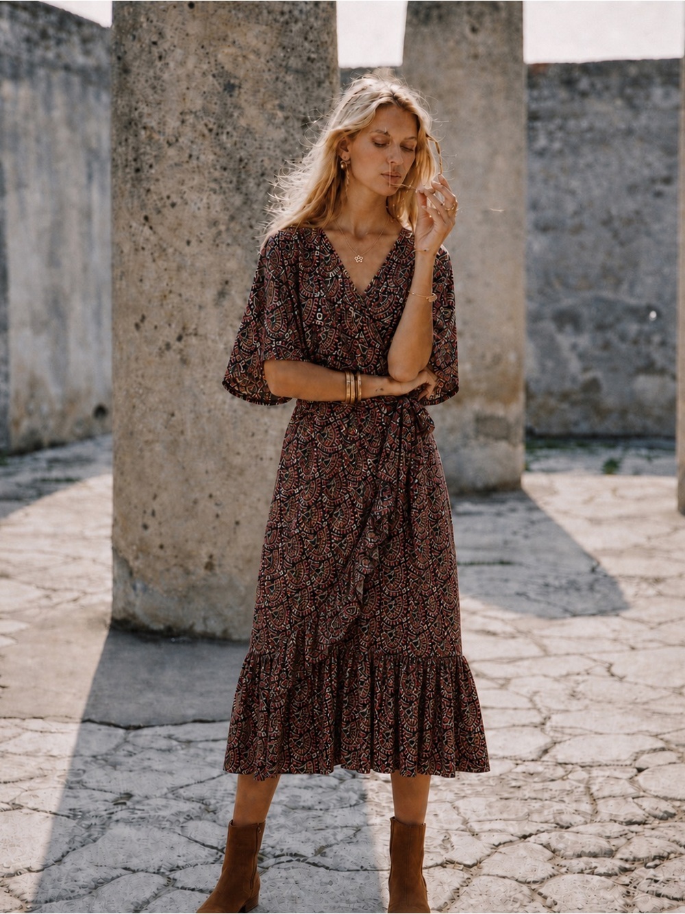 Silk & Salt Journey Wrap Dress NWT Size Medium